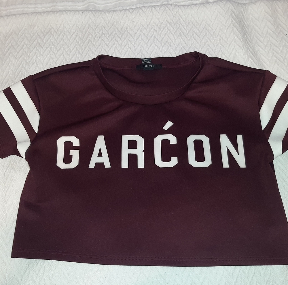 Burgundy crop top